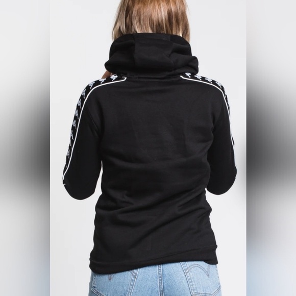 KAPPA WOMENS BLACK AND WHITE HOODIE- Size XS - Picture 3 of 6